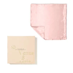 Taie D'Oreiller En Soie Format Carré -Cosmétique Boutique Venus Gaia Taie Oreiller En Soie Carre Rose Poudree TINY